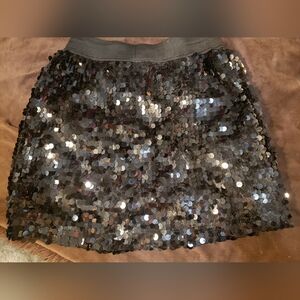 🎉Dazzling Pink Rose Black Sequin Mini Skirt | Size Small | Holiday Party🎉